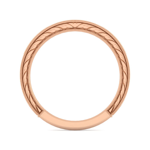 14K Rose Gold Matching Diamond Wedding Band