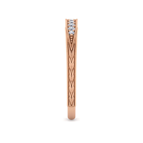 14K Rose Gold Matching Diamond Wedding Band