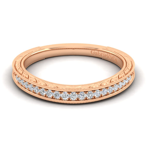 14K Rose Gold Matching Diamond Wedding Band 14K Rose Gold Matching Diamond Wedding Band