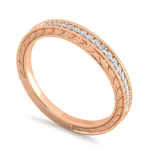 14K Rose Gold Matching Diamond Wedding Band 14K Rose Gold Matching Diamond Wedding Band