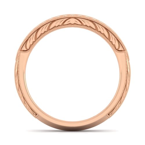 14K Rose Gold Matching Diamond Wedding Band