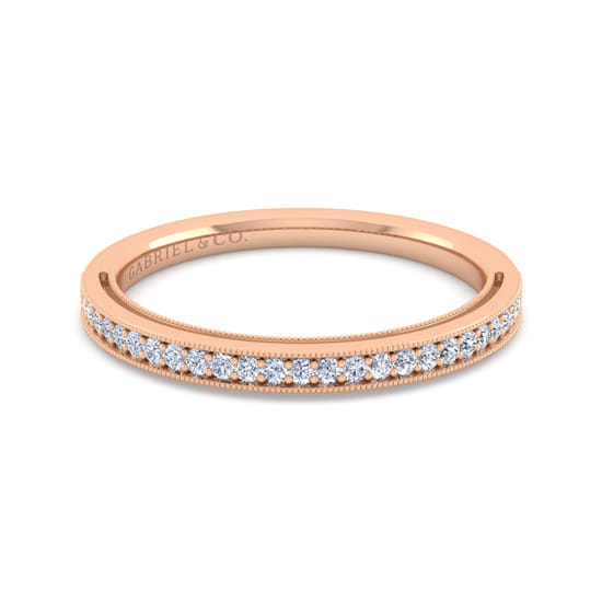 Gabriel - 14K Rose Gold Matching Diamond Wedding Band