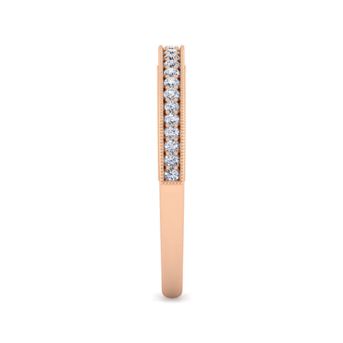 14K Rose Gold Matching Diamond Wedding Band
