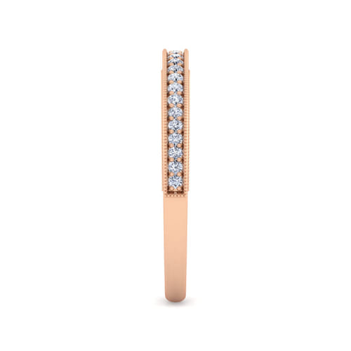 14K Rose Gold Matching Diamond Wedding Band