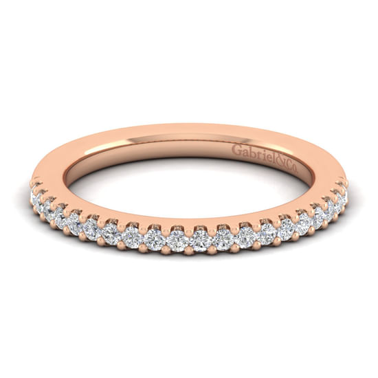 Gabriel - 14K Rose Gold Matching Diamond Wedding Band