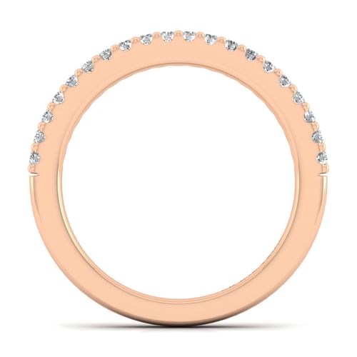 14K Rose Gold Matching Diamond Wedding Band