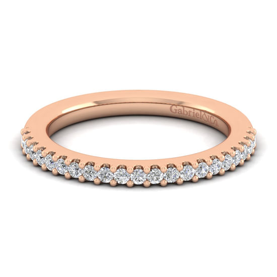 Gabriel - 14K Rose Gold Matching Diamond Wedding Band