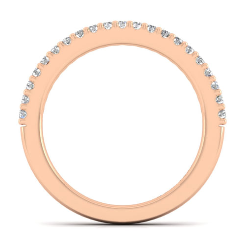 14K Rose Gold Matching Diamond Wedding Band