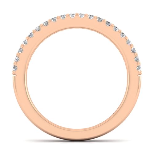 14K Rose Gold Matching Diamond Wedding Band