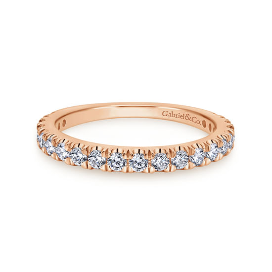 Gabriel - 14K Rose Gold Matching Diamond Wedding Band