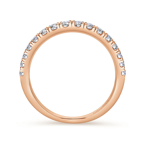 14K Rose Gold Matching Diamond Wedding Band