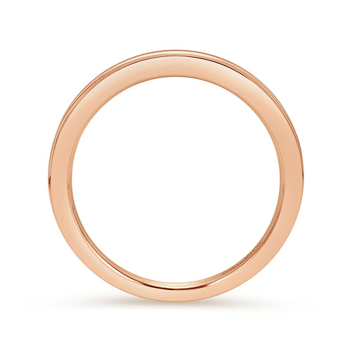 14K Rose Gold Matching Diamond Wedding Band