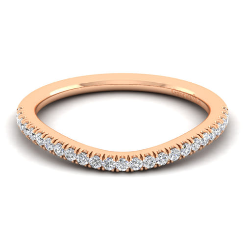 14K Rose Gold Matching Diamond Wedding Band