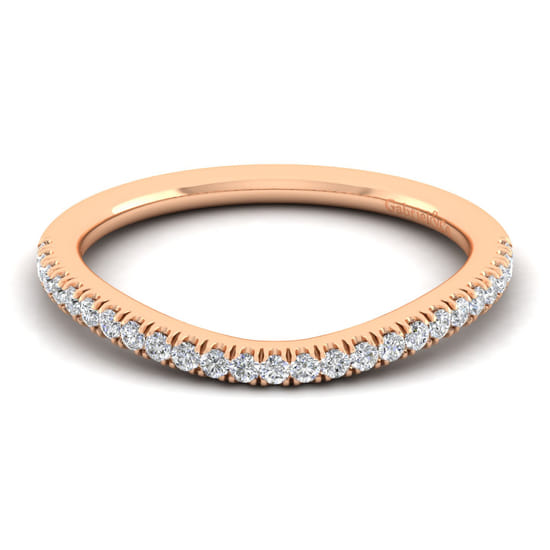Gabriel - 14K Rose Gold Matching Diamond Wedding Band