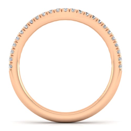 14K Rose Gold Matching Diamond Wedding Band