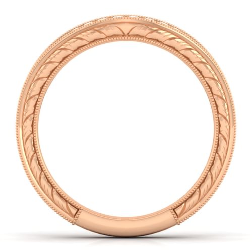 14K Rose Gold Matching Diamond Wedding Band