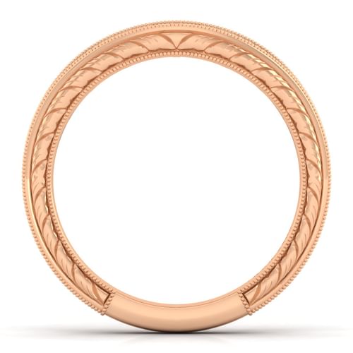 14K Rose Gold Matching Diamond Wedding Band