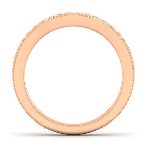 14K Rose Gold Matching Diamond Wedding Band