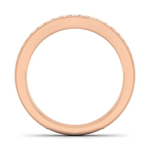 14K Rose Gold Matching Diamond Wedding Band