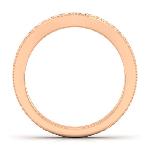 14K Rose Gold Matching Diamond Wedding Band