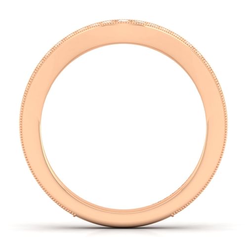 14K Rose Gold Matching Diamond Wedding Band