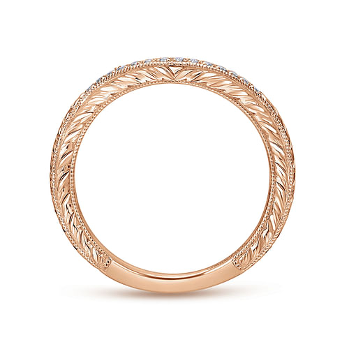 14K Rose Gold Matching Diamond Wedding Band
