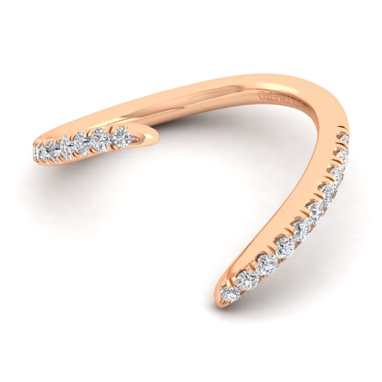 Gabriel - 14K Rose Gold Matching Diamond Wedding Band