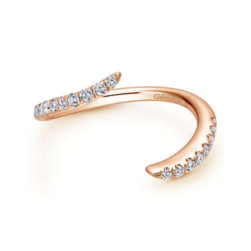 14K Rose Gold Matching Diamond Wedding Band