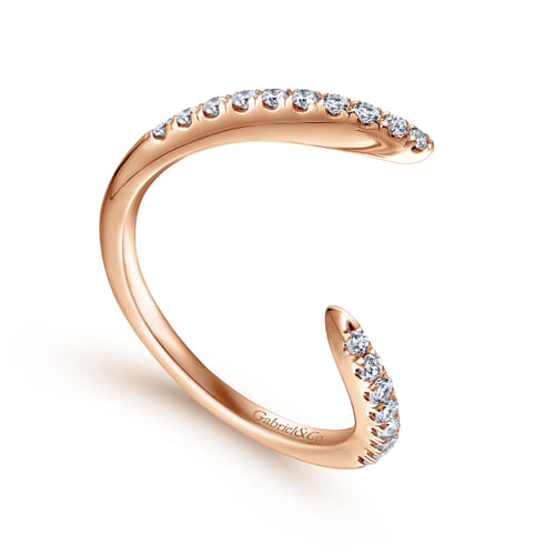 14K Rose Gold Matching Diamond Wedding Band