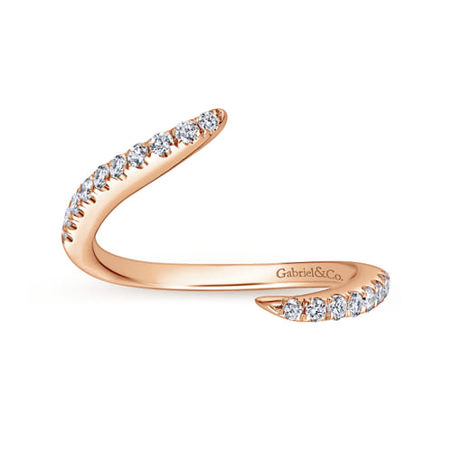 14K Rose Gold Matching Diamond Wedding Band