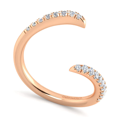 14K Rose Gold Matching Diamond Wedding Band