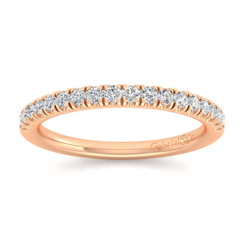 14K Rose Gold Matching Diamond Wedding Band