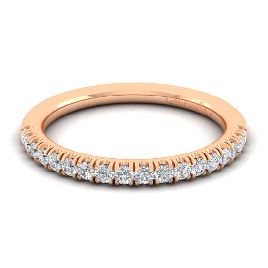 Gabriel - 14K Rose Gold Matching Diamond Wedding Band