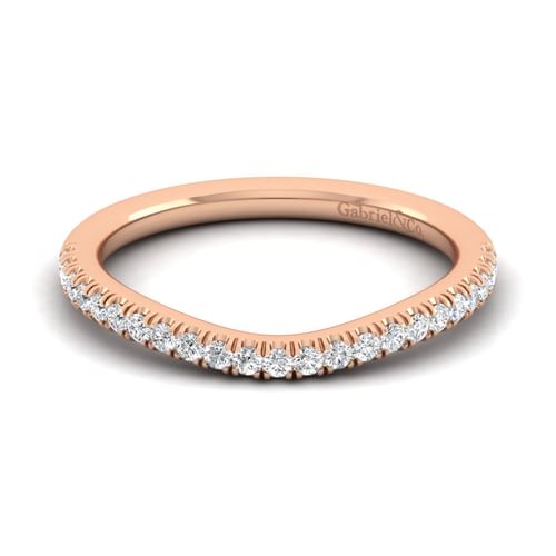 14K Rose Gold Matching Diamond Wedding Band