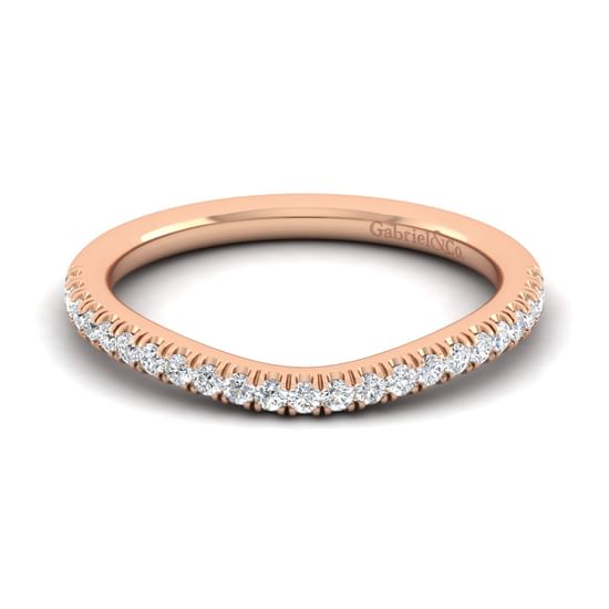 Gabriel - 14K Rose Gold Matching Diamond Wedding Band