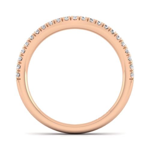 14K Rose Gold Matching Diamond Wedding Band