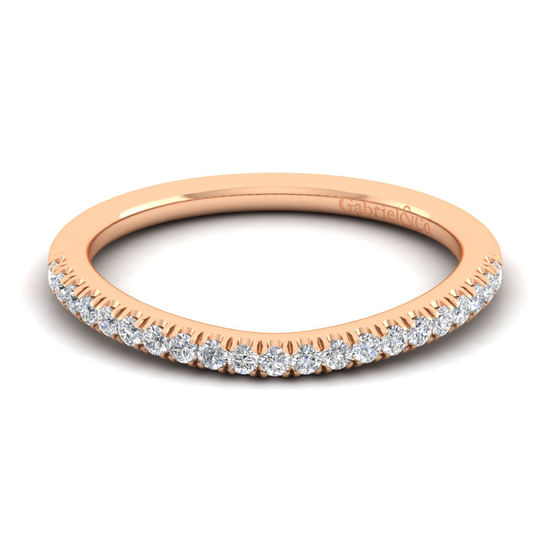 Gabriel - 14K Rose Gold Matching Diamond Wedding Band