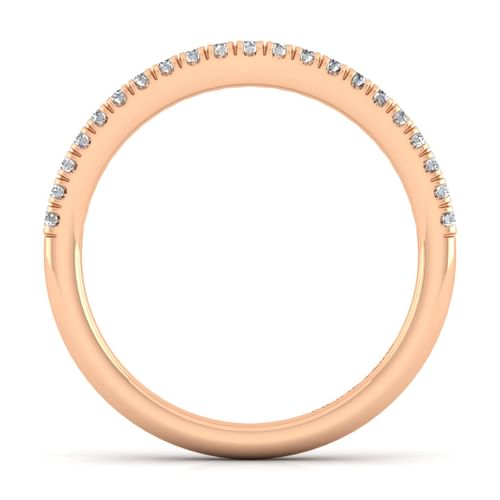 14K Rose Gold Matching Diamond Wedding Band