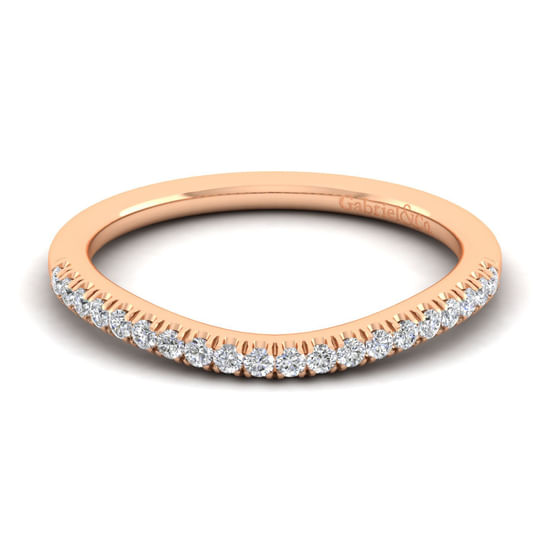 Gabriel - 14K Rose Gold Matching Diamond Wedding Band