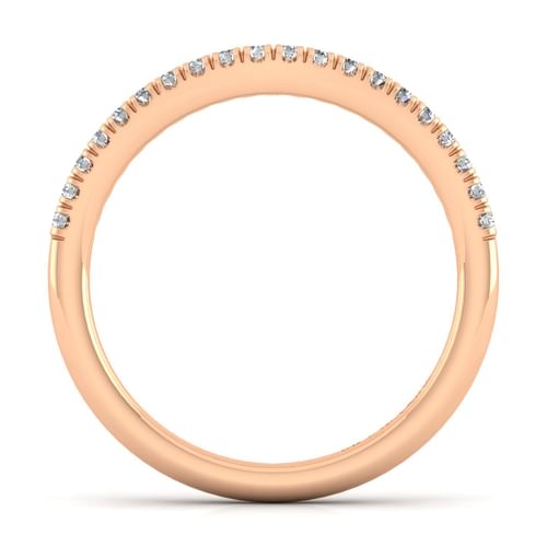 14K Rose Gold Matching Diamond Wedding Band