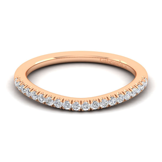 Gabriel - 14K Rose Gold Matching Diamond Wedding Band