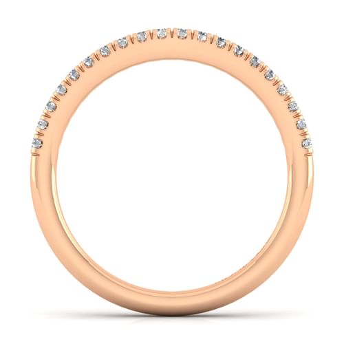 14K Rose Gold Matching Diamond Wedding Band