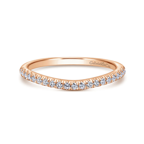 Gabriel - 14K Rose Gold Matching Diamond Wedding Band