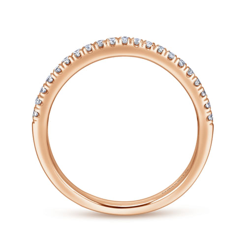 14K Rose Gold Matching Diamond Wedding Band