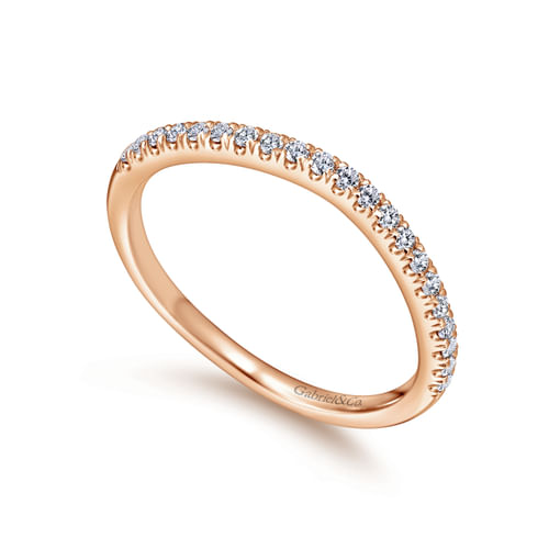 14K Rose Gold Matching Diamond Wedding Band