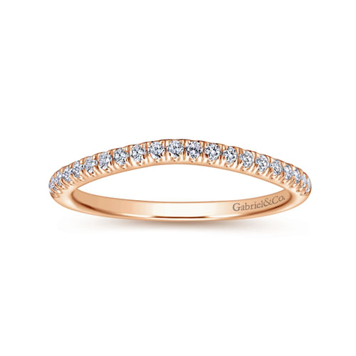 14K Rose Gold Matching Diamond Wedding Band