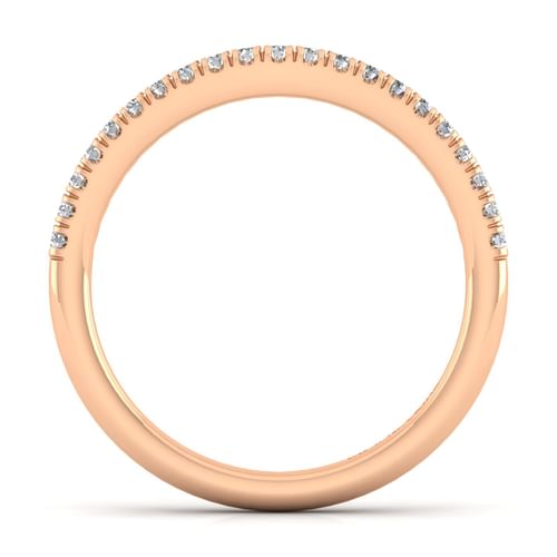 14K Rose Gold Matching Diamond Wedding Band