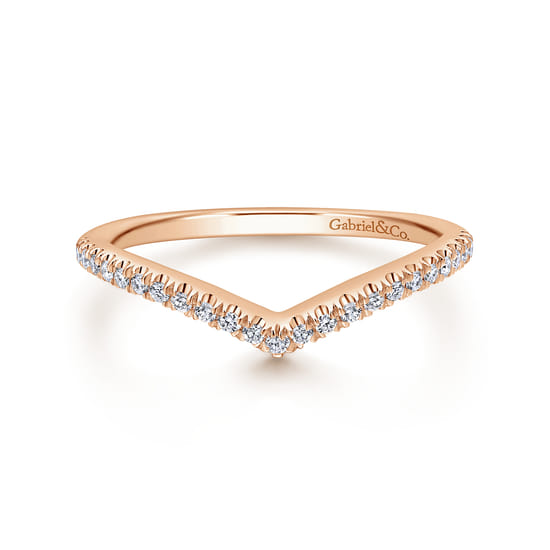 Gabriel - 14K Rose Gold Matching Diamond Wedding Band Gabriel - 14K Rose Gold Matching Diamond Wedding Band