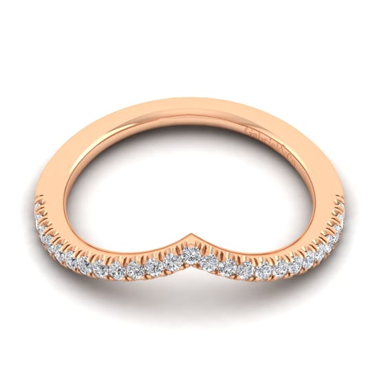 Gabriel - 14K Rose Gold Matching Diamond Wedding Band