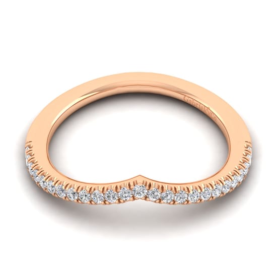 Gabriel - 14K Rose Gold Matching Diamond Wedding Band